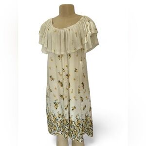 Siren Lily Cream Floral Midi Dress